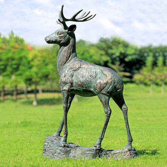 Deer Forest Prince Garden Sculpture Victorian Design Buck Stag Statue