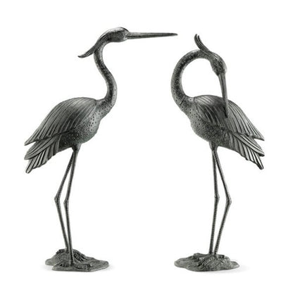 Estate Sized Birds Heron Set Marshland Royals Garden Statues