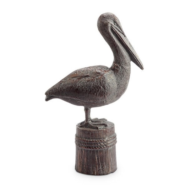 Pelican Fisherman Garden Sculpture Cast Iron Statue Large Quality