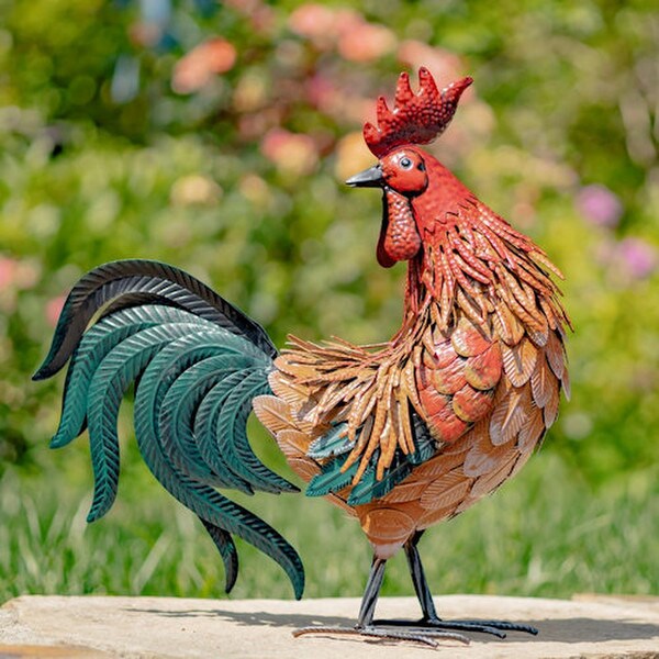 Roosters Iron Set of 6 Sculptures