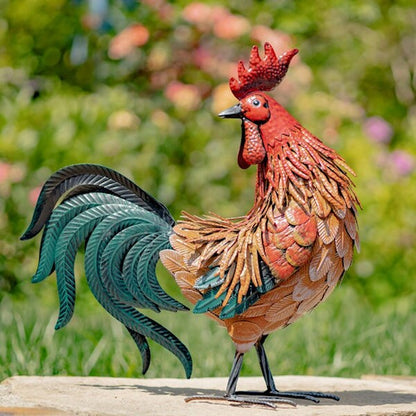 Roosters Iron Set of 6 Sculptures