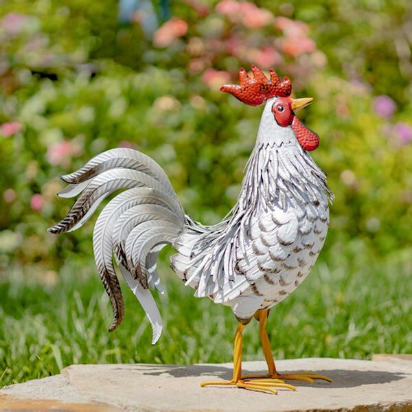 Roosters Iron Set of 6 Sculptures
