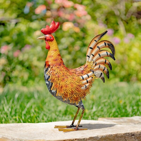 Roosters Iron Set of 6 Sculptures