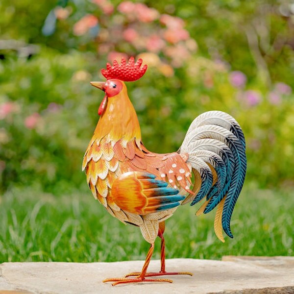 Roosters Iron Set of 6 Sculptures
