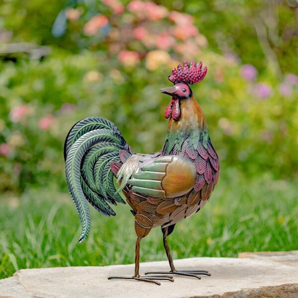 Roosters Iron Set of 6 Sculptures