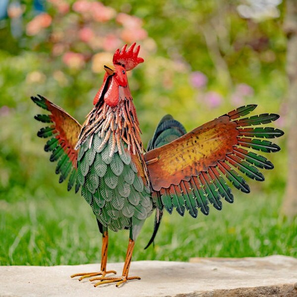 Roosters Iron Set of 6 Sculptures
