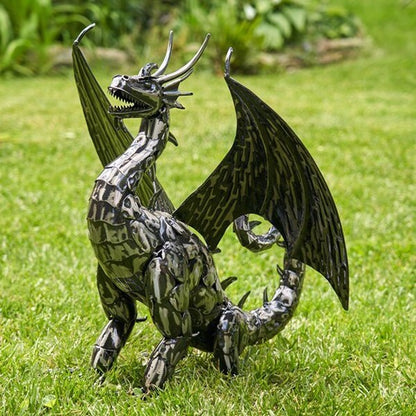 Iron Dragon Statue perfect design of metal for your home or garden