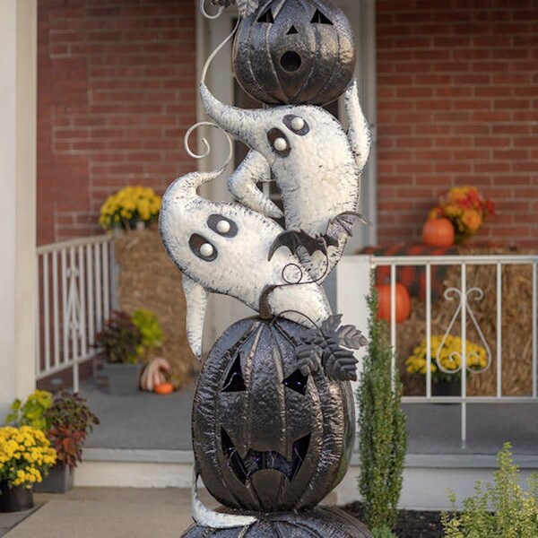 Halloween Cemetery Arch Lighted Pumpkins