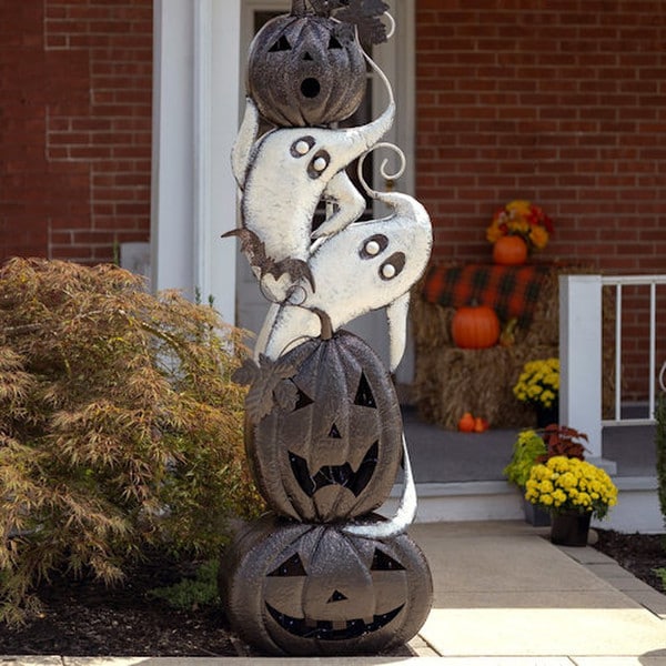 Halloween Cemetery Arch Lighted Pumpkins