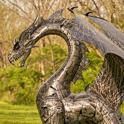 Dragon Statue 6 Feet Tall Iron Sculpture
