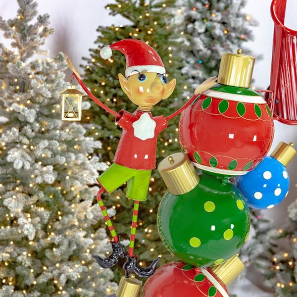 Archway with Santa's Elves Christmas Sculpture