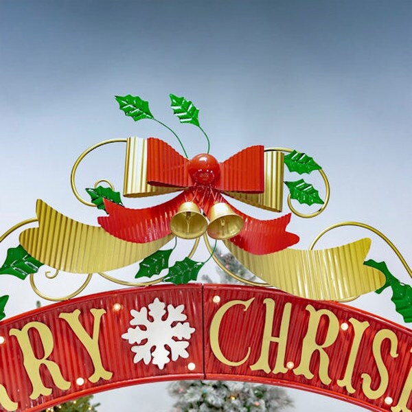 Archway with Santa's Elves Christmas Sculpture
