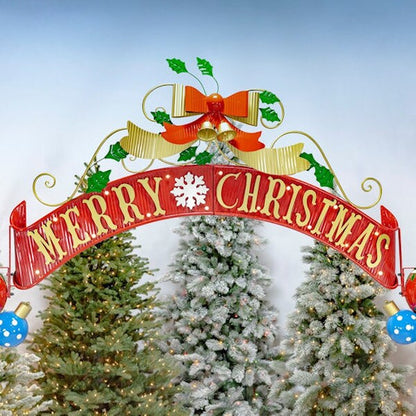 Archway with Santa's Elves Christmas Sculpture
