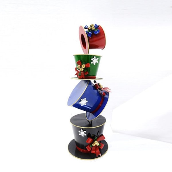 Christmas Top Hats Display Tower Sculpture