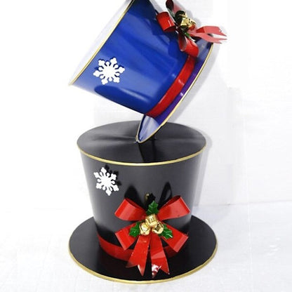 Christmas Top Hats Display Tower Sculpture