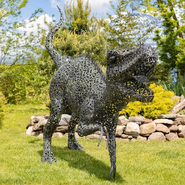 Tyrannosaurus Metal Dinosaur Sculpture Giant Outdoor Garden Statue