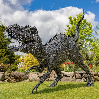 Steel Tyrannosaurus Metal Dinosaur Sculpture Giant Outdoor Statue