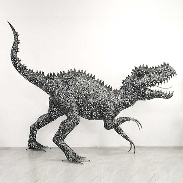Life Size Tyrannosaurus Metal Dinosaur Sculpture Giant Outdoor statue