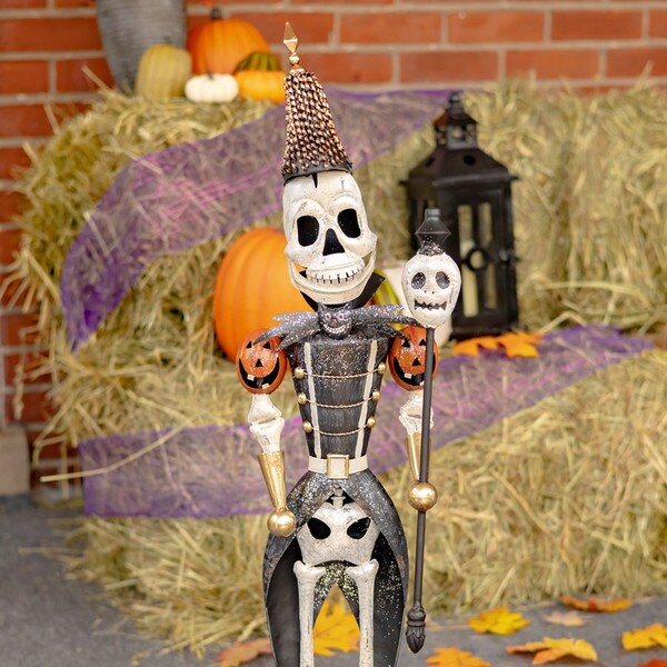 Halloween Skeletons Soldiers with Staffs 36"