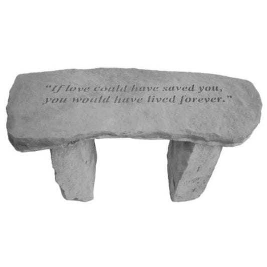 If love could have saved you Garden Outdoor Cement Bench