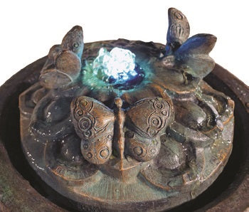 Illuminated Butterfly Garden Fountain
