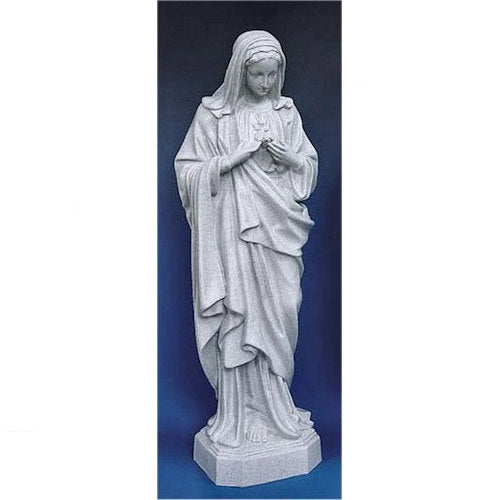 Immaculate Heart Of Mary Granite Plastic Statue Outdoor Mother Mary