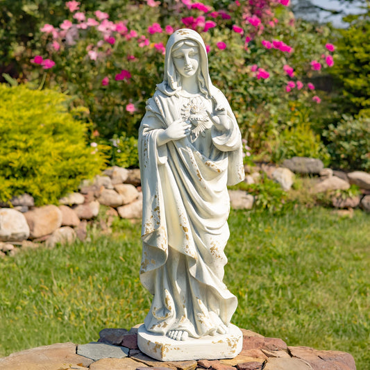 Virgin Mary Mother of God Devotional Garden Sculpture
