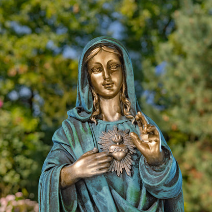 Immaculate Heart Mary outdoor faith statue blessing outdoor sculpture