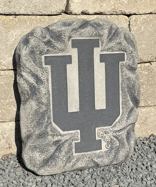 Indiana University Trident logo stepping stone 11 inches square
IU Hoosiers cast stone garden plaque with rugged texture