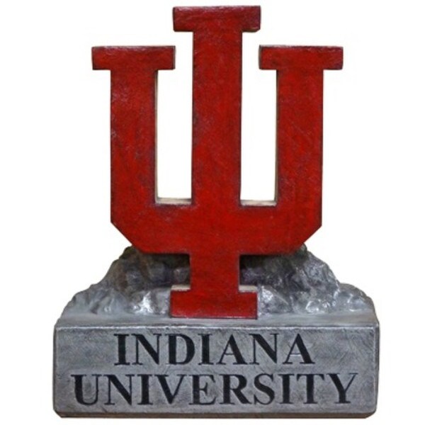 Indiana "IU Logo" College Mascot University IU Trident Statue in Crimson Team Colors