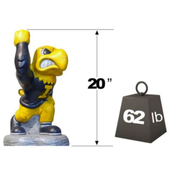 Iowa "Herky" College Mascot | Team Colors Iowa Hawkeyes Victory Herky Mascot Sculpture