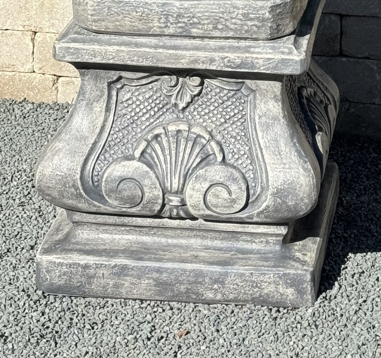 Italian Cast Stone Pedestal Base for displaying Life Size Statuary and Statues
