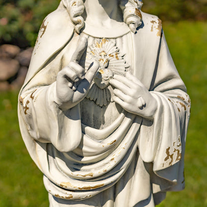 Tall Jesus with Sacred Heart Statue Christ Sculpture Blessing