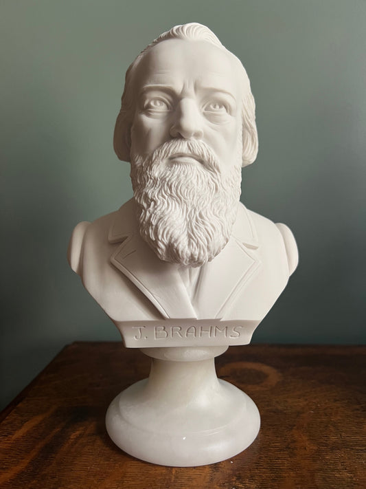 Brahms composer portrait bust classical music décor