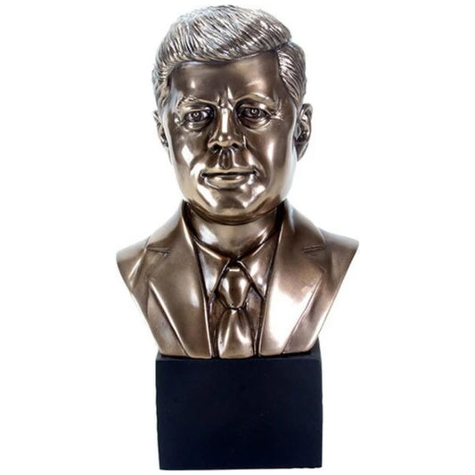 John F. Kennedy Bust Portrait Sculpture President Head on Base