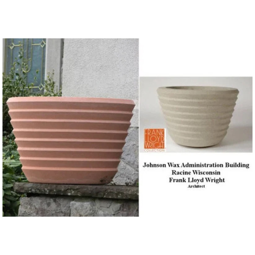 Wright Johnson Wax building planter large ribbed design