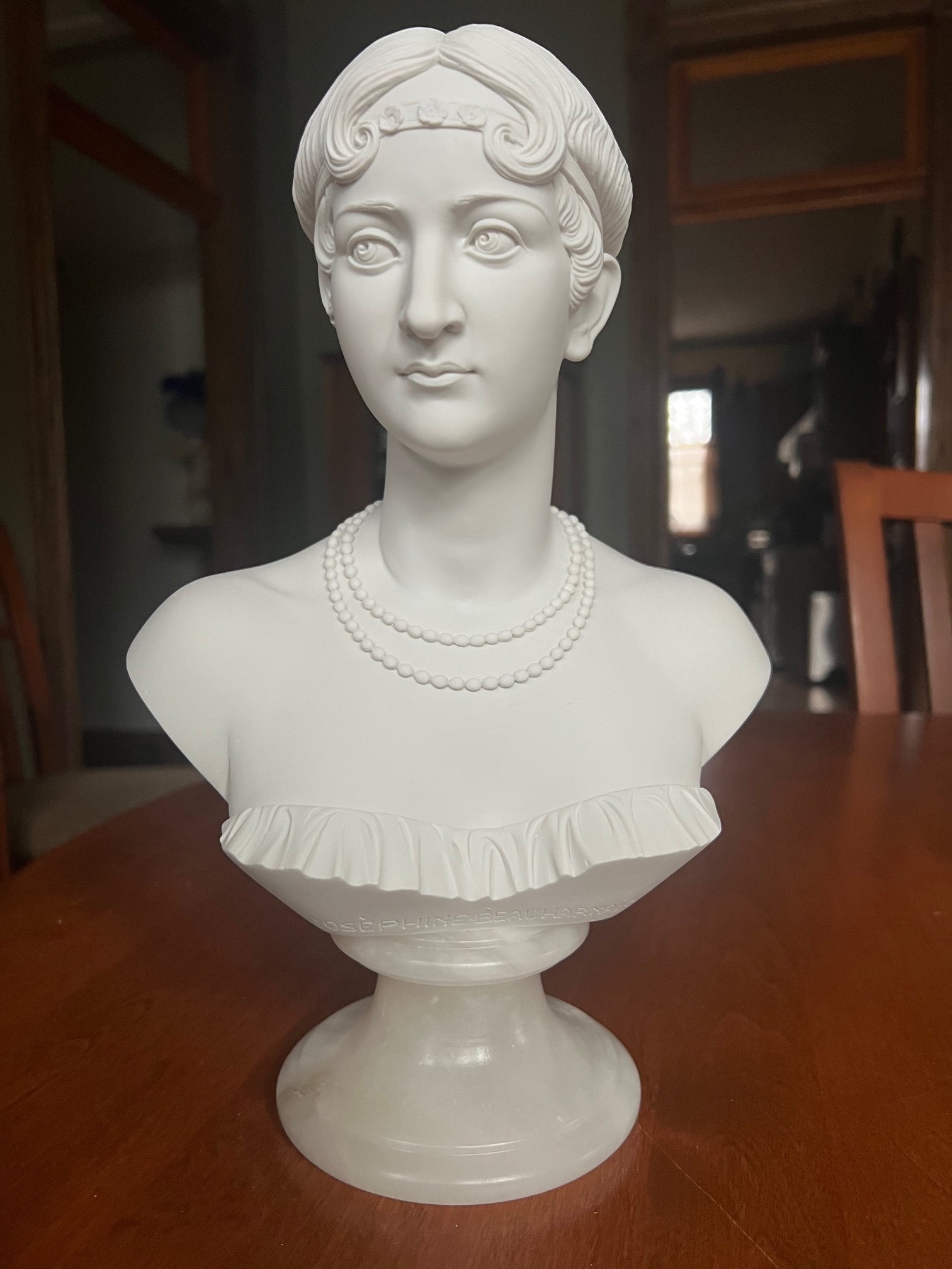 Empress Josephine Beauharnais Bust pearls around her neck Napoleons wife