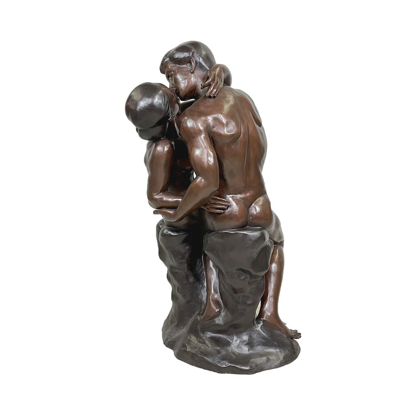Kiss By Rodin Life Size Bronze Statue  Kissing couple museum replica large