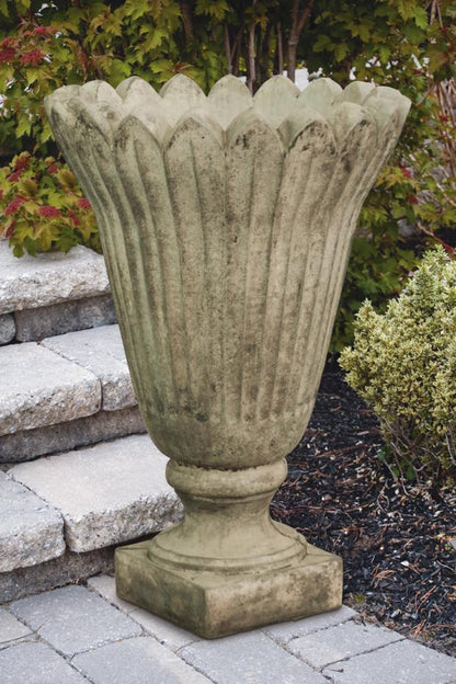 Large contemporary tulip vase artwork elements architectural cement large scale sculpture