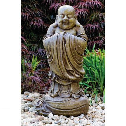 Laughing Hotei Buddha Sculpture 19.25" High