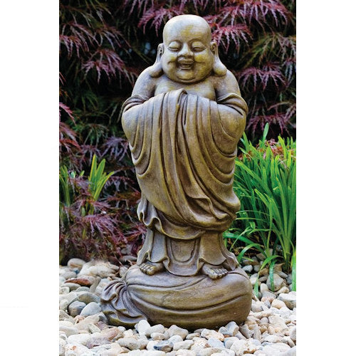 Laughing Hotei Buddha Sculpture 19.25" High