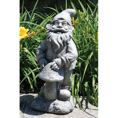 Lazy Daze Gnome Mushroom Figurine 15.5"H
