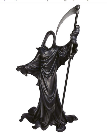 Life-size Grim Reaper with scythe Halloween statue 81.5 inches high