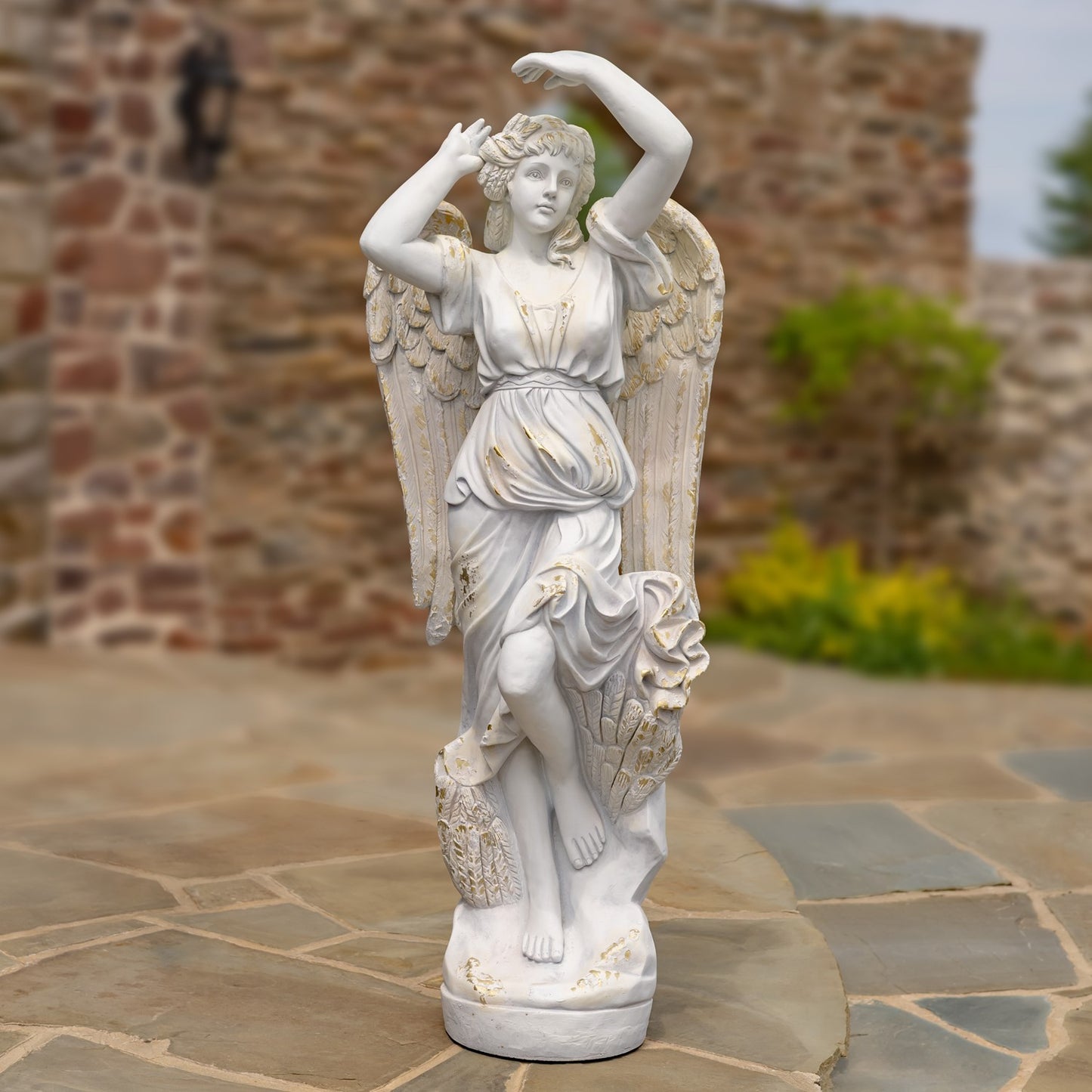 Ethereal Life-Size Angel Statue Heavenly Guardian of Light Estate size sculpture