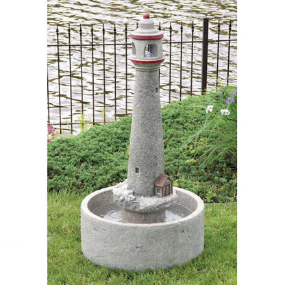 Lighthouse Garden Fountain with Light