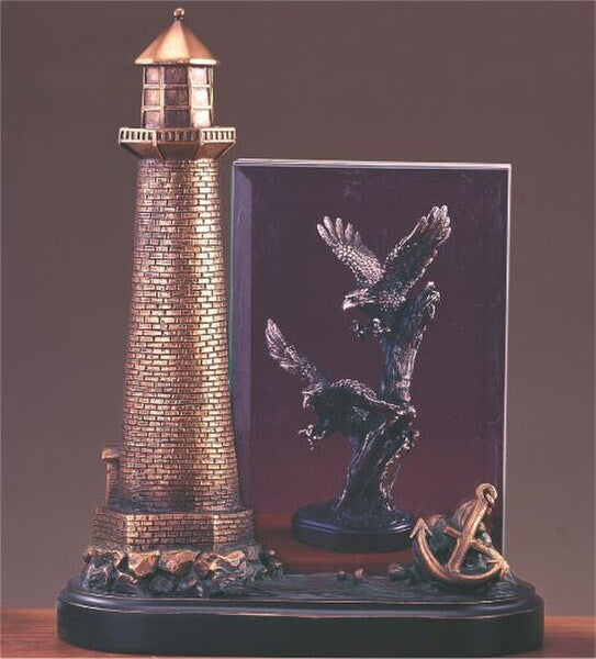 lighthouse Awards Glass Trophies Statue Inspirational group statue picture frame