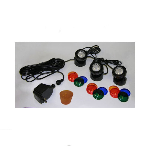 Three-light warm white underwater LED fountain lighting kit replacement parts