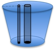 Two-hole rubber stopper for fountain pump and light cords