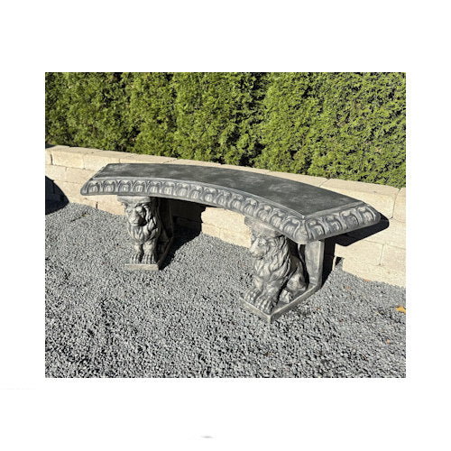 Experience the regal charm of our Lion Legs Garden Curved Bench