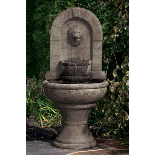 Lion Finial Garden Wall Fountain